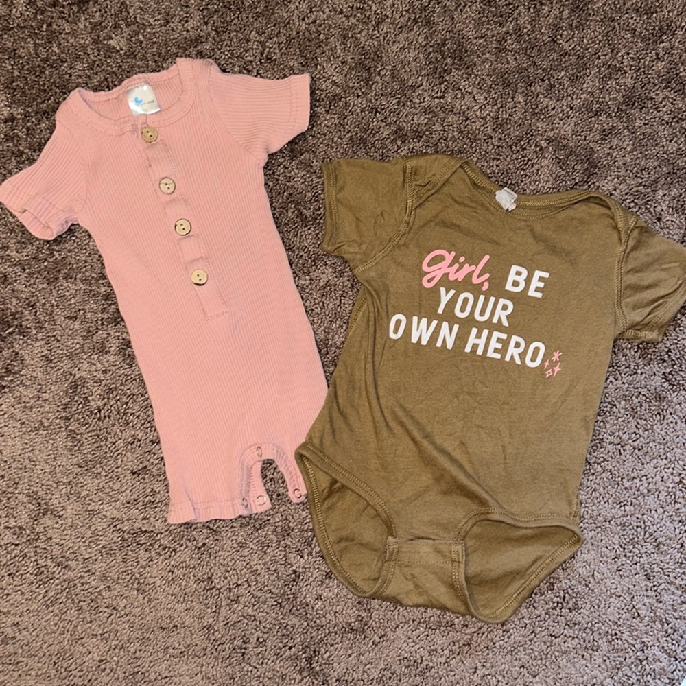 Babygirl 18m little one shop pink jumpsuit and small shop bodysuit